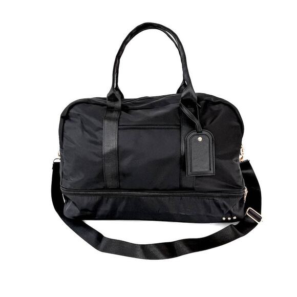 Nissa Nylon Weekender Bag Black - Picture 1 of 6